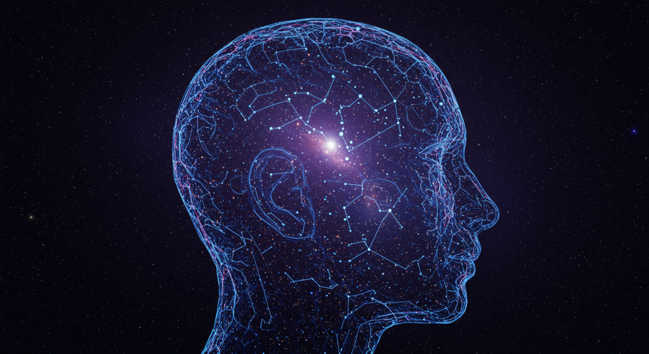 Neural Constellation — press art by Orion AI / orion.cool